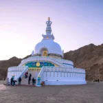 Shanti Stupa of Leh during Sunset